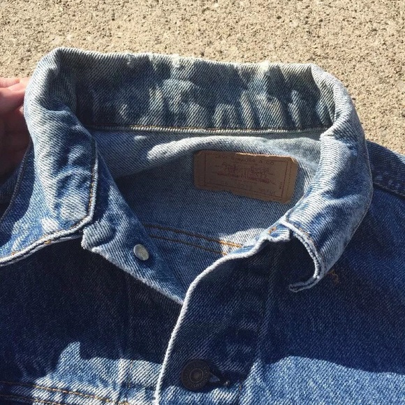 VTG Levi’s Denim Jacket Harley Davidson patch 40L - Picture 5 of 8